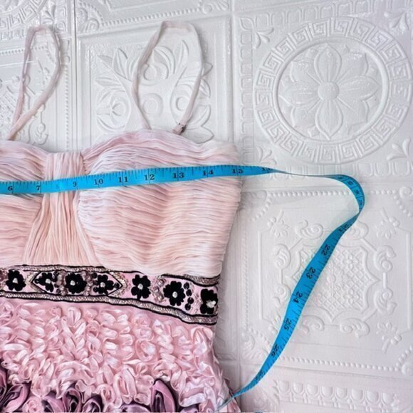 NWT Sue Wong Beaded Ribbon Embroidered Evening Formal Dress Size 4 $428 PINK - Picture 11 of 16